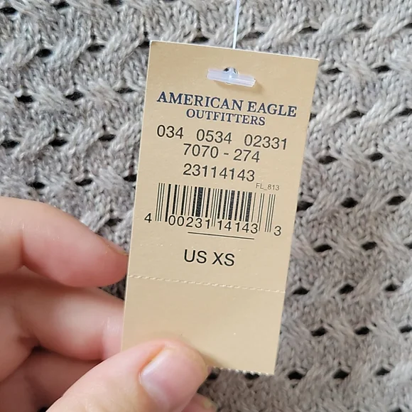 American Eagle NWT Light Brown Knit Sweater - Picture 4 of 7